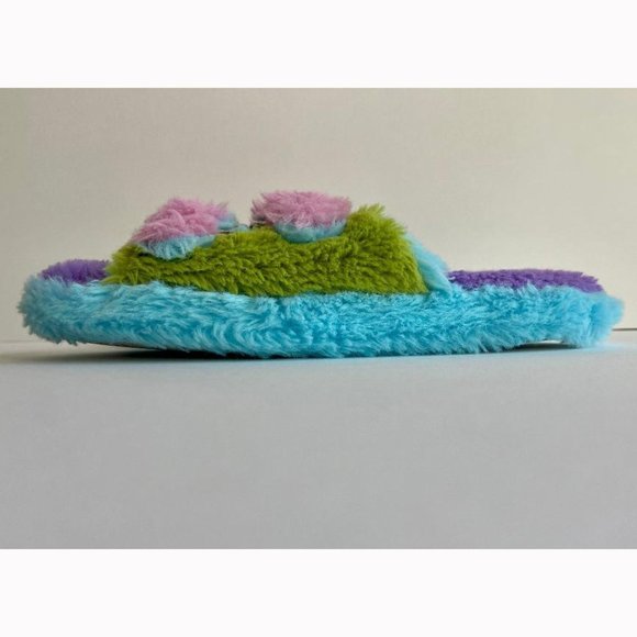 Steve Madden Kids' Jaround Faux Fur Pink Multi-Color Slide Slippers - Picture 4 of 5